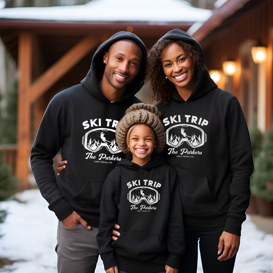 Personalize Family Ski Hoodies